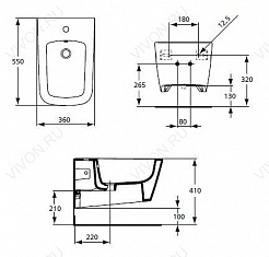 Ideal Standard Биде подвесное Simply U J469401 – фотография-2